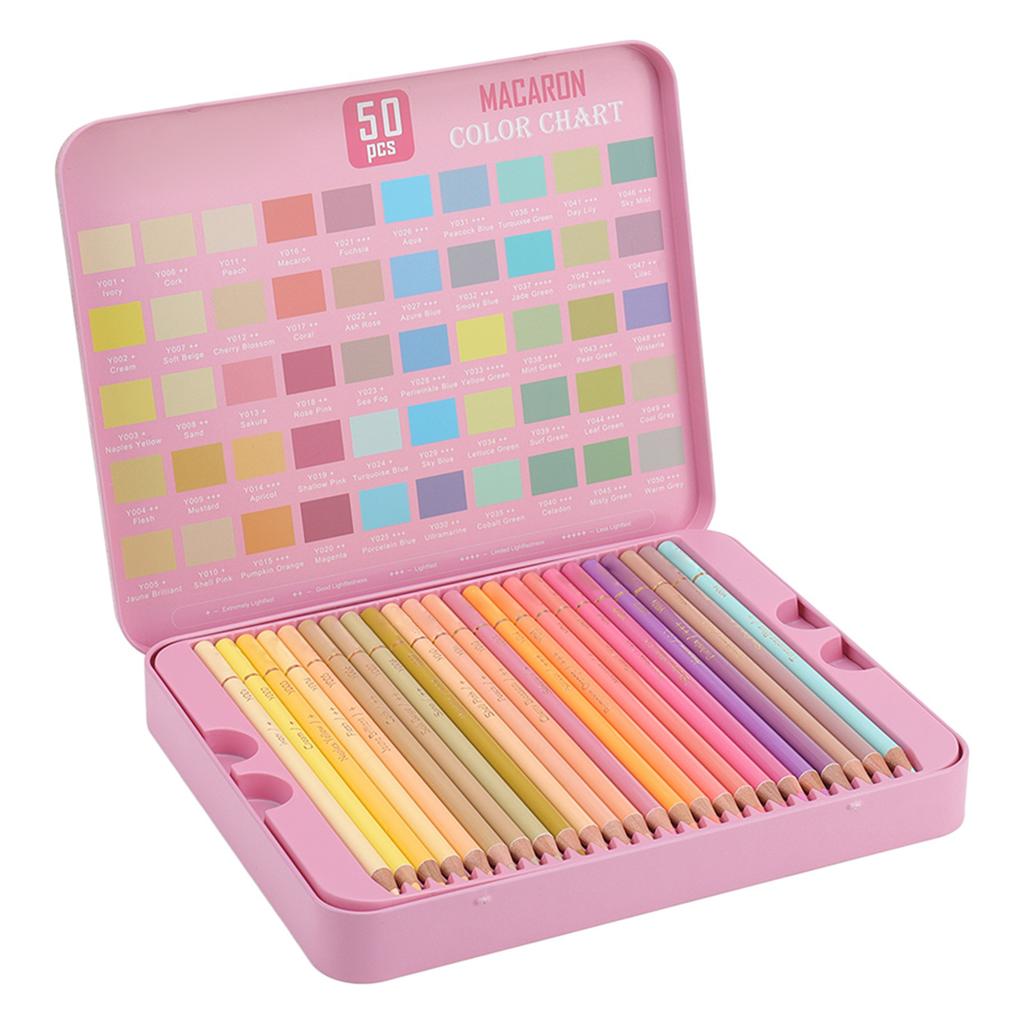 Lápis de Cor 50 Cores Material Chopo Conjunto de Lápis de Esboço Portátil para Escrever Desenhar Colorir Fazer