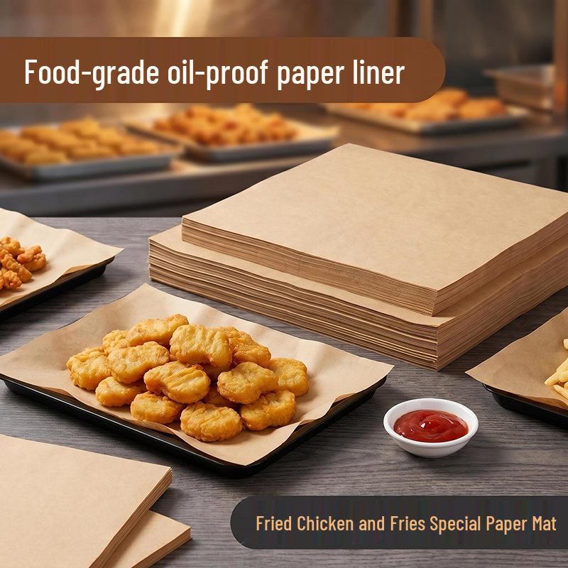 Oil-Absorbing Paper for Fried Foods: Frying Mats for Chicken, Fries, BBQ, and Snacks – Oilproof and Ideal for Commercial Use