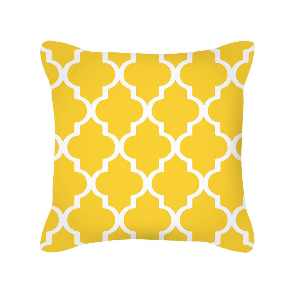 Modern Simple Geometric Pillow Nordic Style Peach Skin Bedside Cushion Cover Waist Pillow Cover New Home