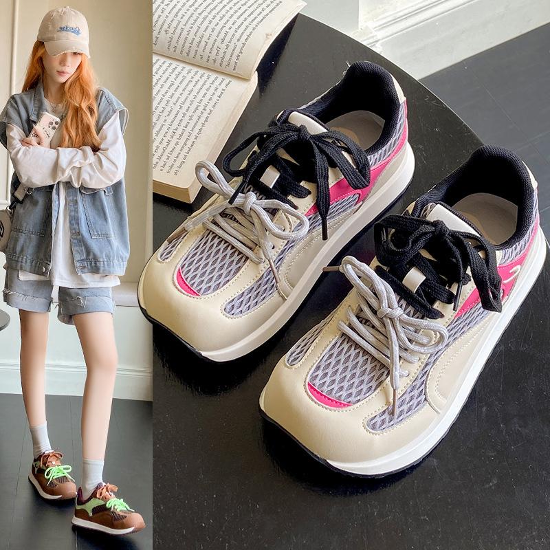 Retro Versatile Sports Forrest Gump Shoes Women's Shoes 2025 New Autumn Breathable Casual Shoes Mesh Flat-bottomed German Training Shoes