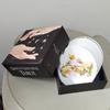 Delikatny Wszechświat Tarot 78 Kart Okrągłe Karty Tarotowe Sztuka Akwarelowa Czarodziejstwo w Sztywnym Pudełku, Podwójnie Tłoczone 8,8*8,8cm