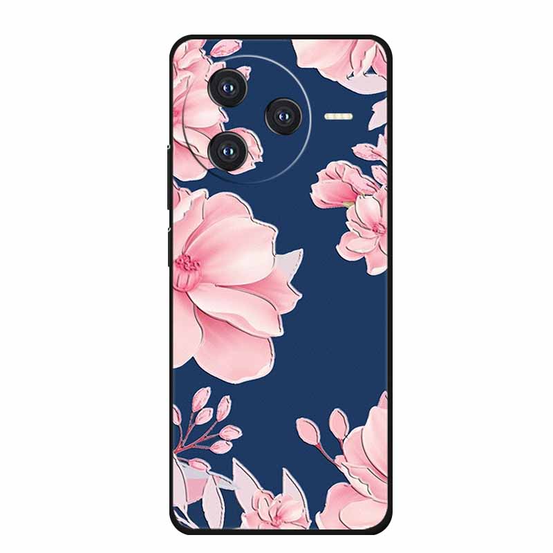 Für Xiaomi POCO F7 Pro Ultra Hülle F7Pro 3D Präge Blume Schwarzes Silikon Weiche Rückseite Hülle Für Redmi K80 Pro Hülle K80Pro Coque