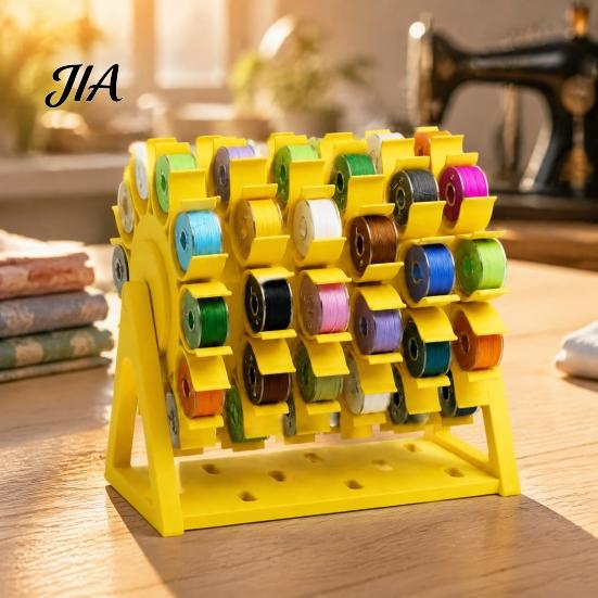 Tabletop Spool Holder 60-Spool Sewing Thread Organizer Rack, 360 Degree Swivel Space Saving Studio Organization Stand, Storage for Embroidery