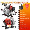 Portable Water Pump 1 Inch Semi Trash Pump, Gas Powered 2-Stroke Transfer 42.5CC Gasoline Engine, Max 98.43ft Lift, 35.66 GPM, with Handle