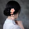 EZ PEACH Kanzashi Stick Hairpin, Cherry Blossom Flower, Pearl, Single Hair Accessory, Simple Hair Accessory for Yukata and Japanese Traditional