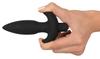 Vibrating Anal Plug with Handle Small (13cm) - Black Velvets