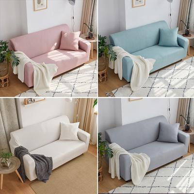 Stretch Elastic Sofa Cover Full Coverage Slipcovers Pure Color Cushion Protector for All Seasons Universal Fit