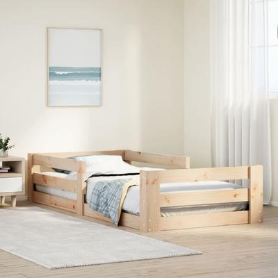 Vidaxl Bed Frame Without Mattress, 90X200 Cm, Solid Pine Wood