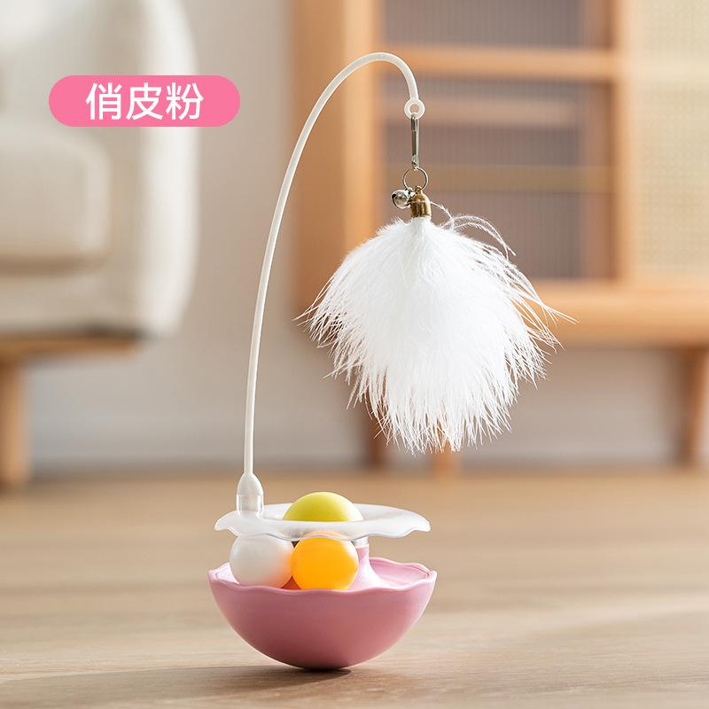 Original Tumbler Cat Toy, Removable Cat Teaser Stick, Feather Bell, Catnip Ball, Pet Supplies,plush Feather Toys