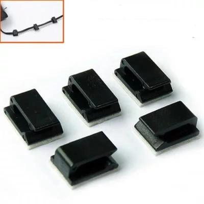 Adhesive Wire Fastener Cable Closure Car Harness Organiser Black 10pcs 20pcs