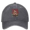 Polish Bober Meme Washed Denim Baseball Cap Adjustable Outdoor Casual Snapback Hat