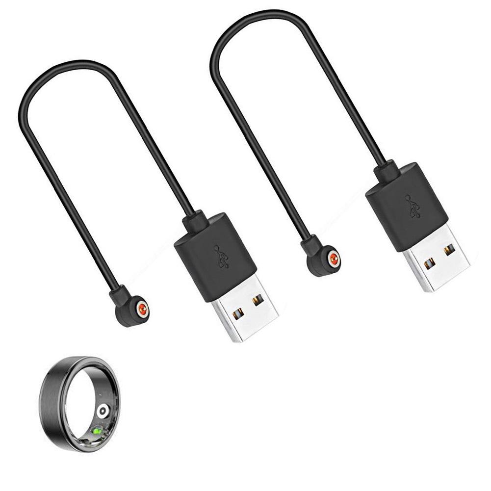 2 ks Magnetický nabíjecí kabel Pro chytrý prsten 4,0mm Kulatý konektor Rychlé nabíjení Bezpečný klip Rychlé a efektivní nabíjecí nástroje