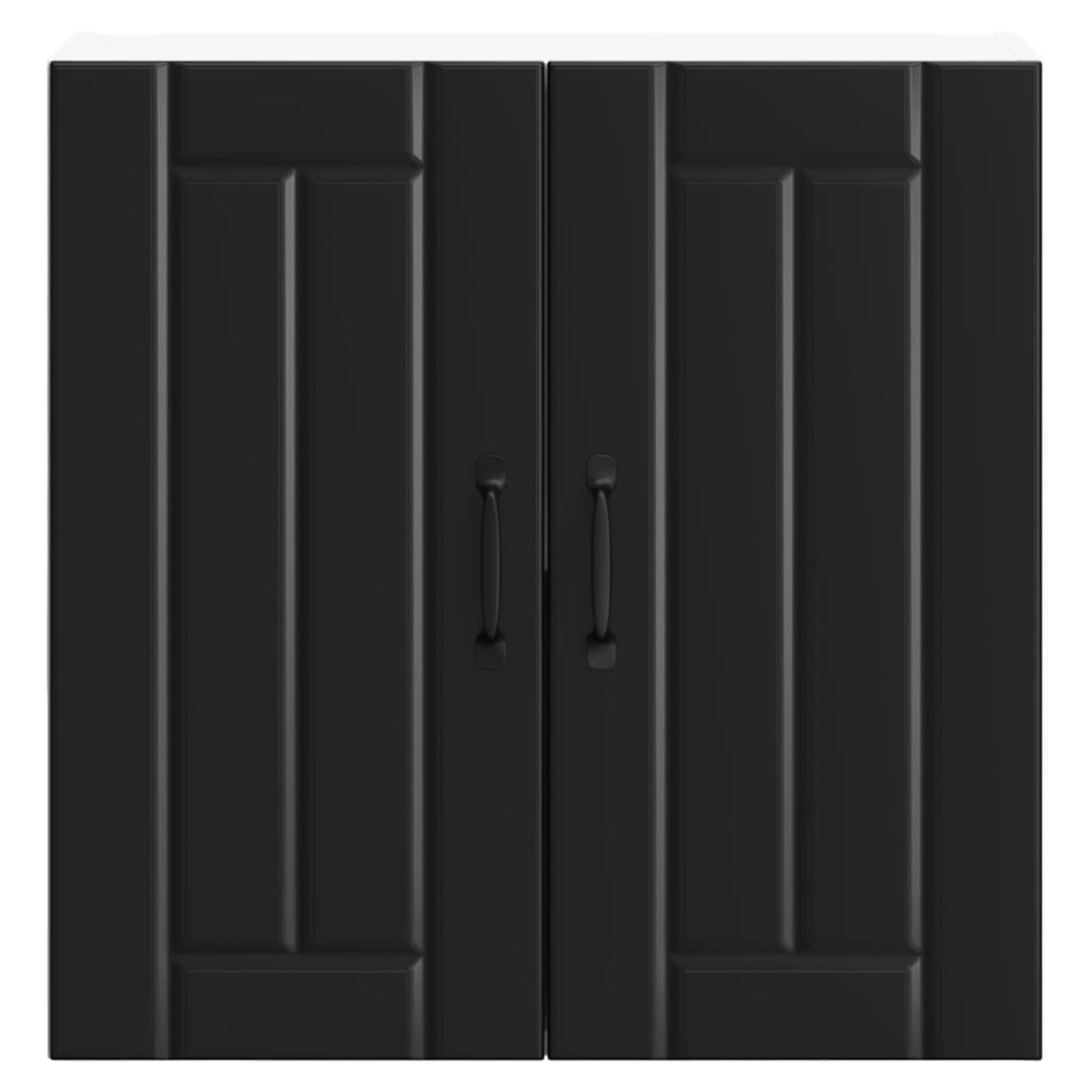 Kitchen Wall Cabinet "Lucca" Black Glued Wood