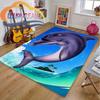 Sea Animal World Koberec Delphinidae Koberec Oceanic Delfíni Obývací pokoj Ložnice Velká plocha Měkká 3D módní dekorace Mat