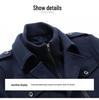 Men's Autumn/Winter Double Collar Wool Overcoat - Cold-Resistant, Fashionable Business Outerwear