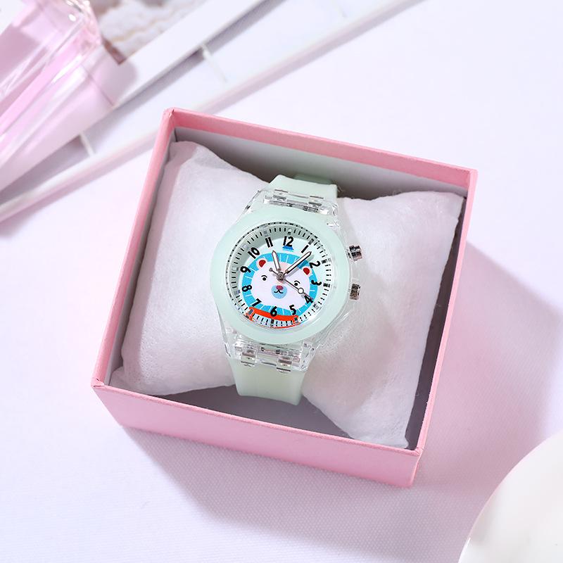 

UTHAI BK146 New Cartoon Animal kids watch with Luminous Light, Silicone Flashing Light, Quartz Watch Children s watch