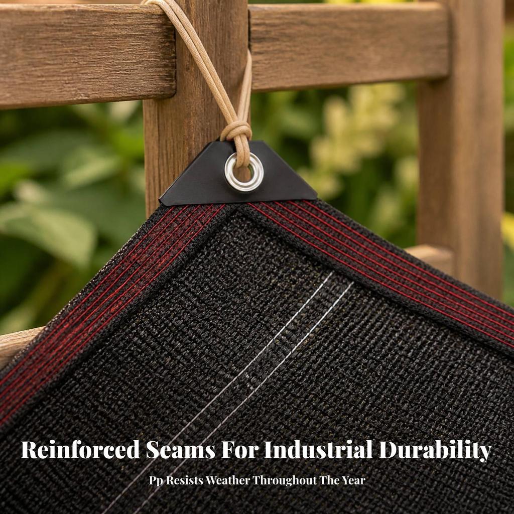 Sun-Blocking Shade Net with Grommets Heavy-Duty Sunblock Cloth Anti-Aging