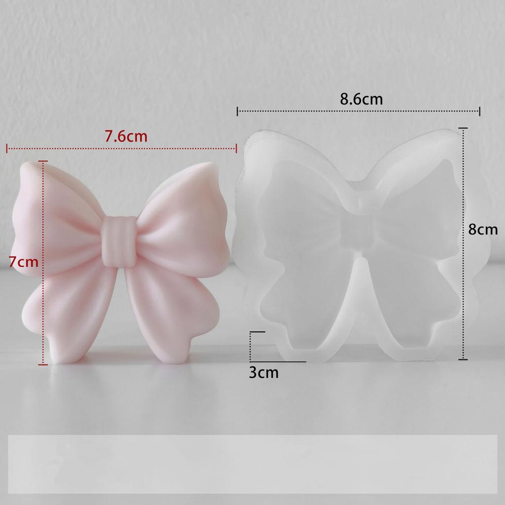 Bowtie Candle Mold Heat-Resistant Scented Candle Mold 3d Bow Silicone Mold Elegant For Resin Art Diy Craft Handmade Gift
