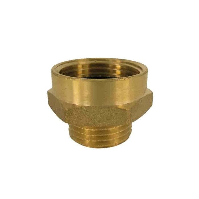 Raccord fileté en laiton double mamelon étendu 3/4" AG x 1" IG