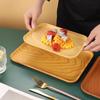 Yangge PP Plastic Imitation Oak Grain Rectangular Serving Tray