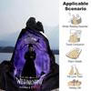 1 pezzo Accademia Nevermore Mercoledì Morbido Flanella Tutte le Stagioni Coperta per Casa, Ufficio, Uso EsternoComfort Resistente 100579