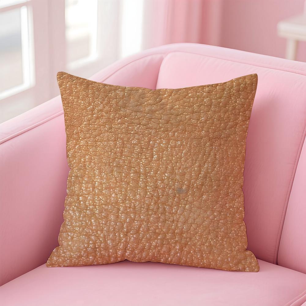 Leather Texture Cushion Cover Comfortable Reversible Pillow Cover Ideal for Car Sofa Bedroom  Beyond