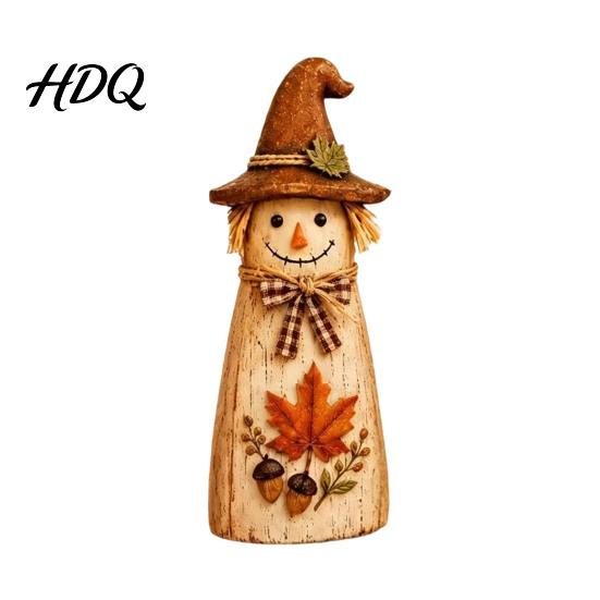 Autumn Tiered Tray Decor Vintage Resin Scarecrow Figurines Fall Harvest Pumpkin Sunflower Maple Rustic Figurines Leaf Tabletop Decor Thanksgiving