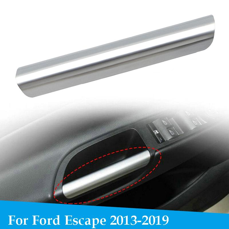 Car Inner Door Handle Cover For Ford Escape 2013-2019 Trim Sticker Strip Scratch Protector Accent Injection Mold Carbon Fiber Pattern Interior Styling