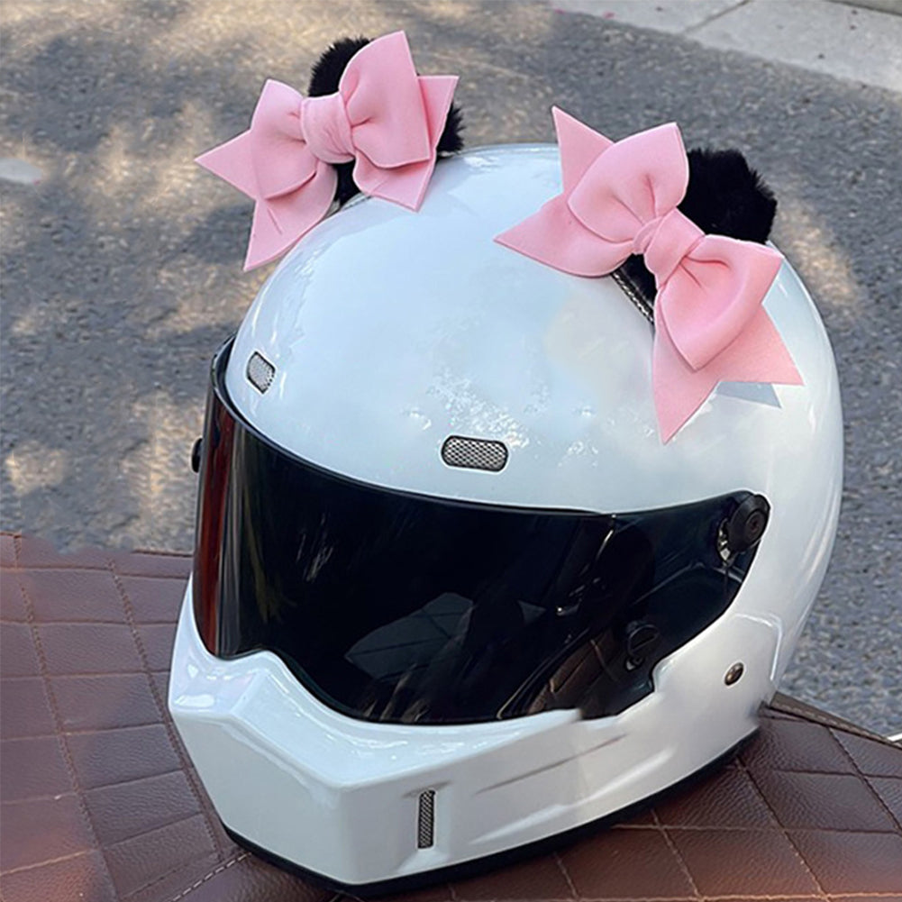 2Pcs Motorcycle Helmet Decoration Butterfly Knot Ears Moto Riding Sking Helmet For Riding Sking Helmet Sticker Accessories