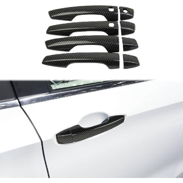 

Накладки на ручки боковых дверей Аксессуары для Mitsubishi Outlander 2022-2026 (Хром) Carbon Fiber