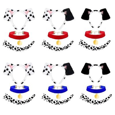 3Pcs Animal Costume Halloween Dog Costume Accessories Including Headband, Tail, Dog Collar