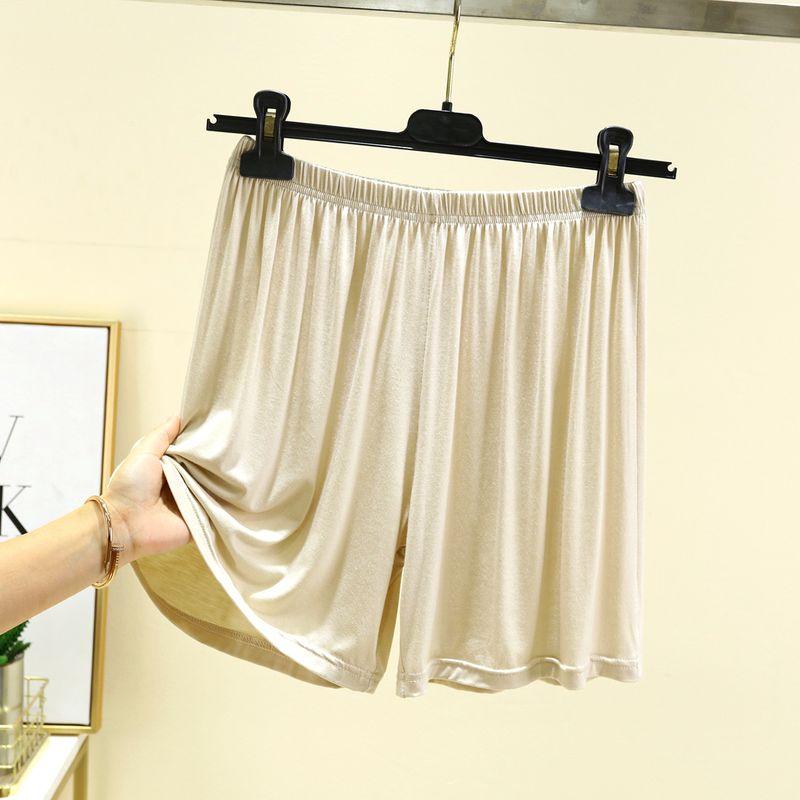 

Modal Outwear High Waist Thin Bottoming Casual Shorts Beige White L (Recommendation 50.00 kg-60.00 kg