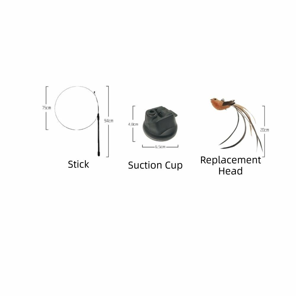 Removable Simulated Bird Cat Toy Mini Cat Stick Toy Interactive Cat Toy Interactive Play