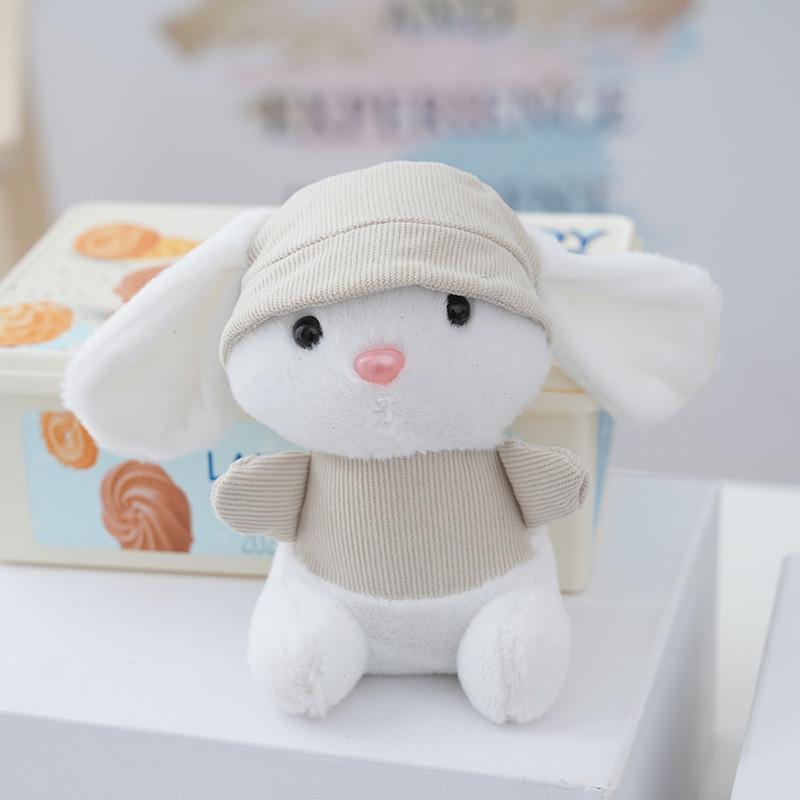 

Fashionable Rabbit Plush Toy Hat Chic Bunny Bag Accessory Green Or Purple сірий