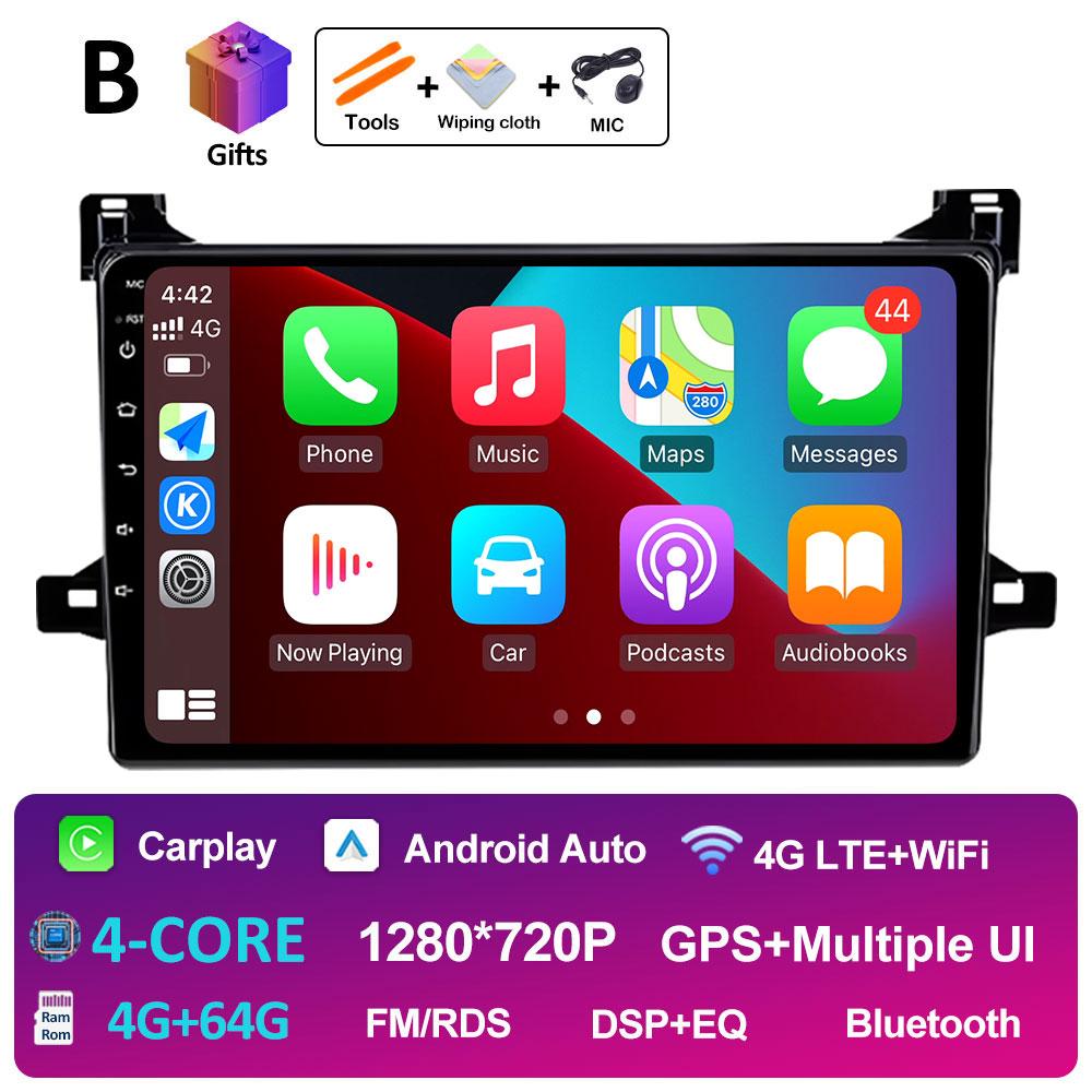 Bluetooth Car Video Radio Player For Toyota Prius XW50 2015 2016 2017 2018 2019 2020 Cooling Fan DSP Stereo Autoradio Head Unit