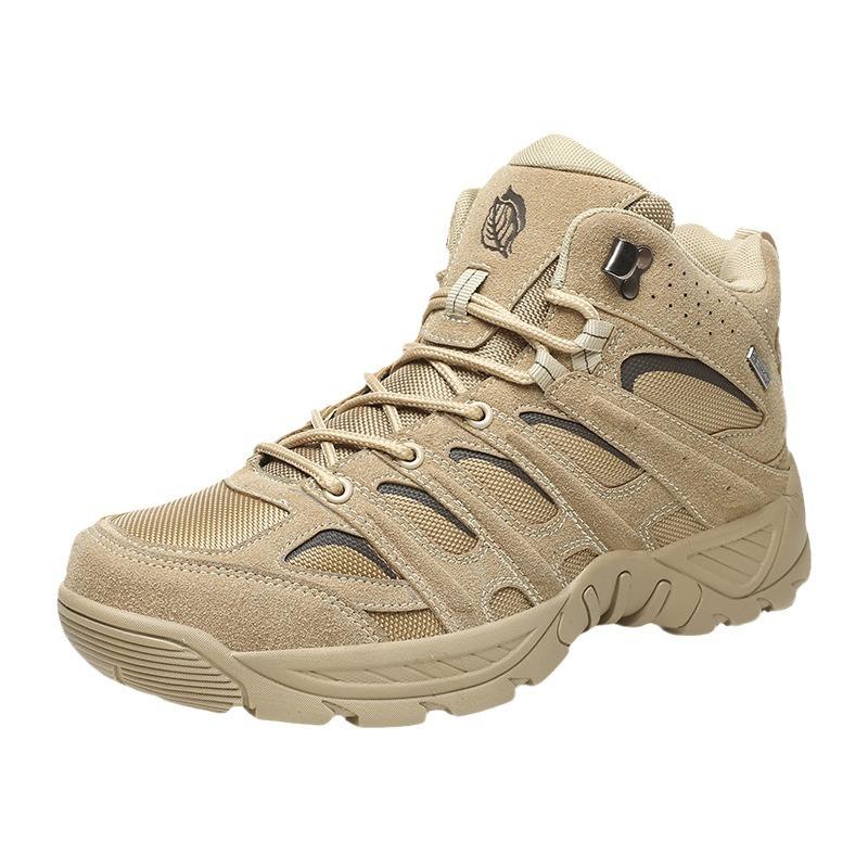Military boots men's large size combat boots desert boots hiking shoes large size men's shoes non-slip and wear-resistant outdoor training shoes