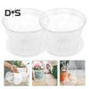 Vaso transparente para orquídeas, vaso de flores reutilizável para orquídeas com furos, plantador ventilado de plástico para replantio, cultivo de orquídeas em ambientes internos e externos