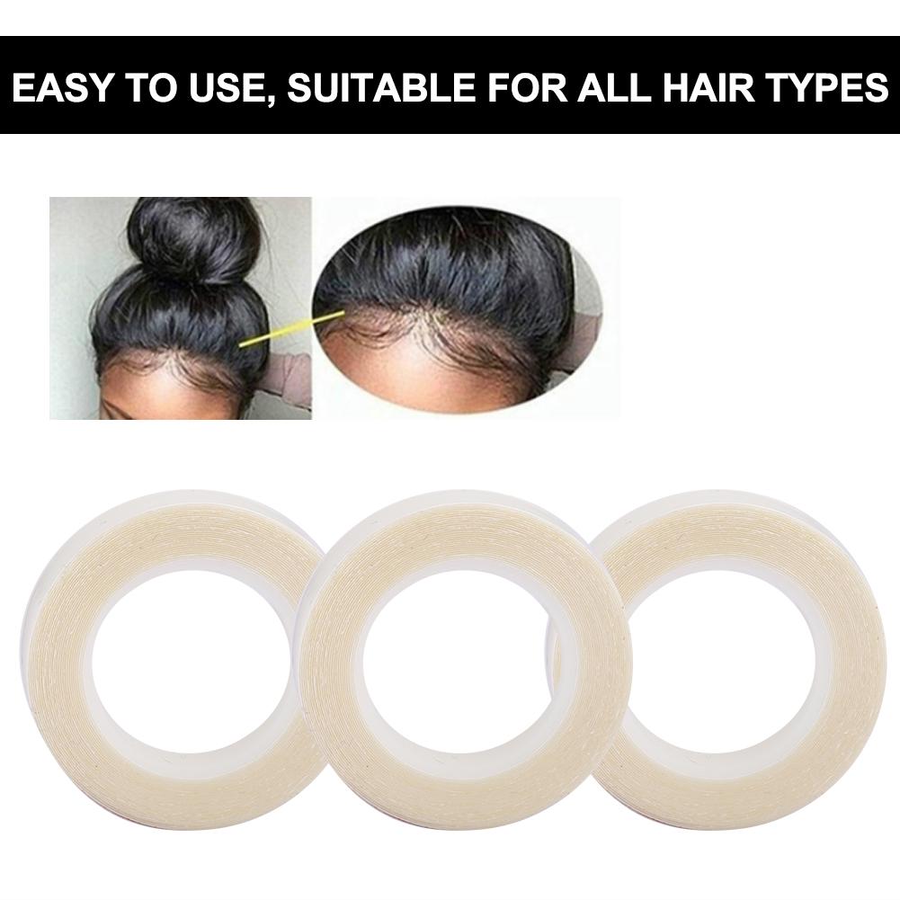 3pcs 300cm X 1cm Hair Extension Adhesive Long Lasting  Double Sided Wig Tape