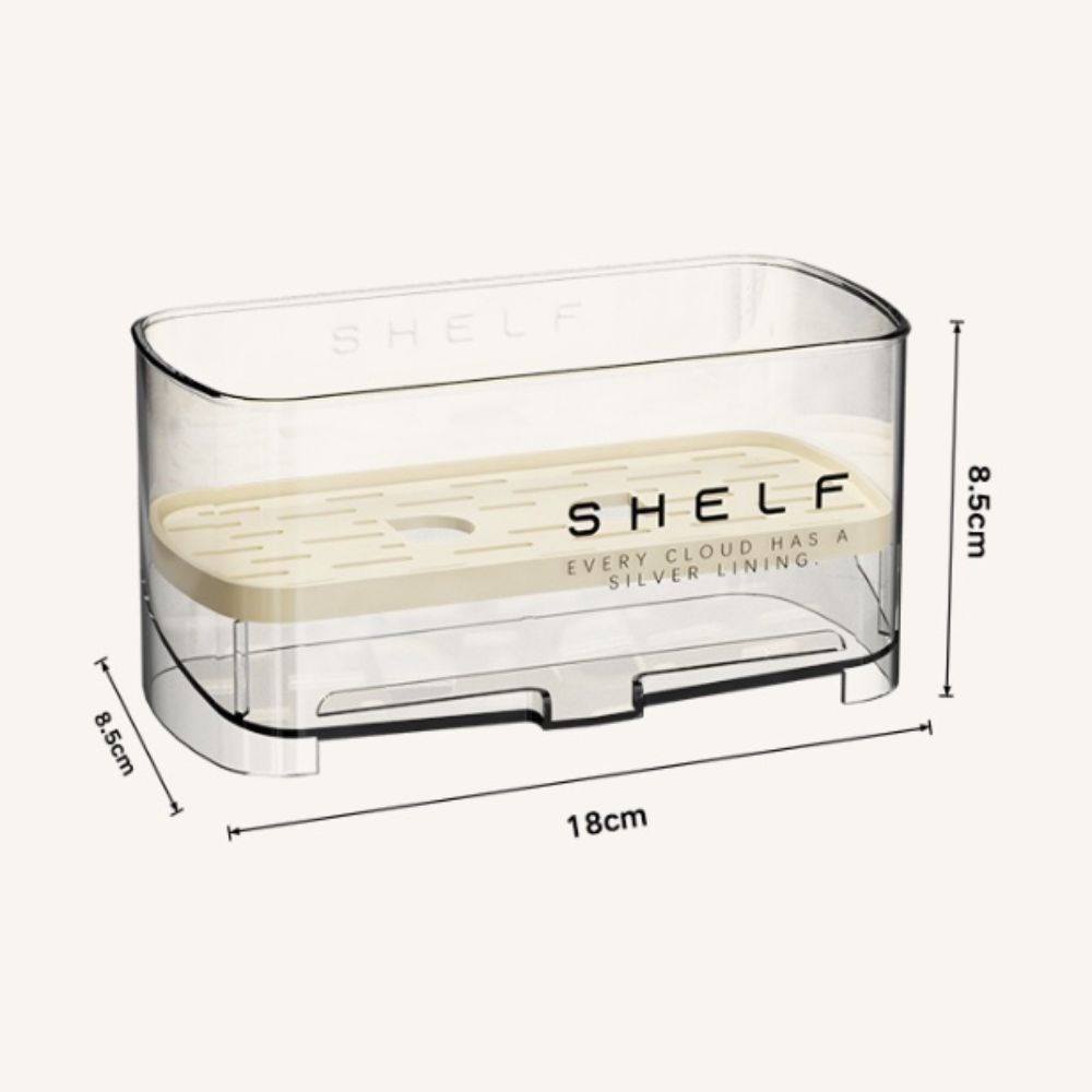 Transparent Kitchen Sink Rag Rack with Drain Plate Sponge Drain Rack  Kitchen Supplies