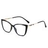 1.56 Aspheric Anti Blue Light Cat Eye Prescription Glasses With Degree Spring Leg Dioptric Glasses Women  0 -0.5 -0.75 To -6.0