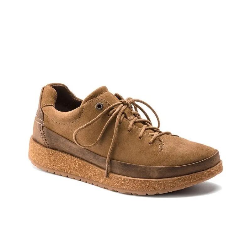 Birkenstock Split Suede Unisex Low Top Casual Shoes Brown Narrow Fit 1020472
