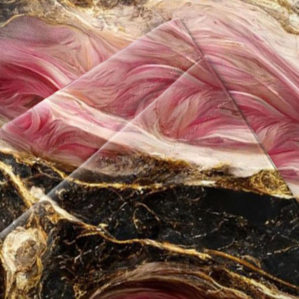 Women's Printing Short Sleeve V-neck Tops Working Uniform Pocket Blouse