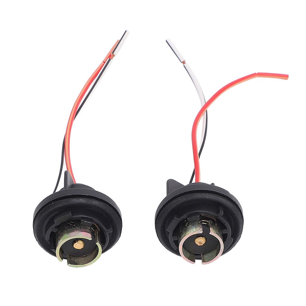 2Pcs Rear Brake Light Socket Holder Waterproofing Turn Signal Light Plug Connector LED Bulb Socket with Wiring Harness