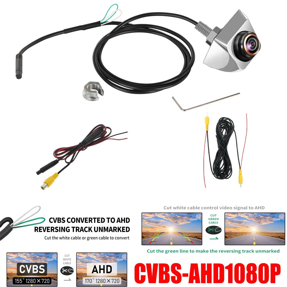 Parking CVBS Switch AHD 1920x1080P 720P Car Rear View Camera 170° Fisheye Golden Lens Full HD Night Vision Vehicle Reversing