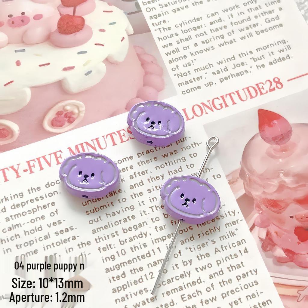 INS Dopamine Rabbit Puppy Alloy Beads for DIY Jewelry & Accessories