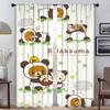Rilakkumas Halloween Decoration Curtains Living Room Curtain Panel Blinds Home Interior Shades Partition For Sitting Made Of Polyester