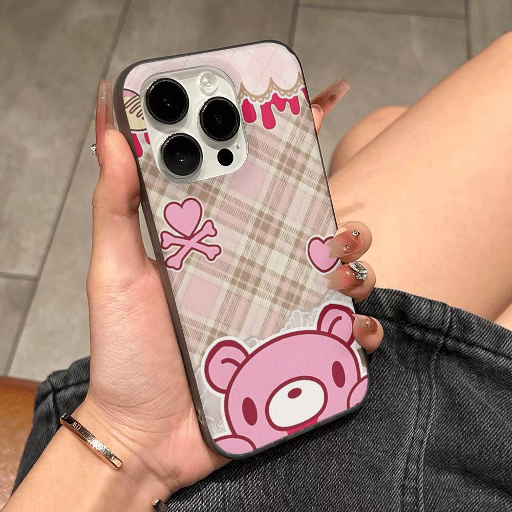 Popular Kawaii G-gloomyS Bears Corrugated Stripe Phone Case For IPhone 17 16 15 14 13 12 11 Pro Max Plus Pro Shockproof Cover
