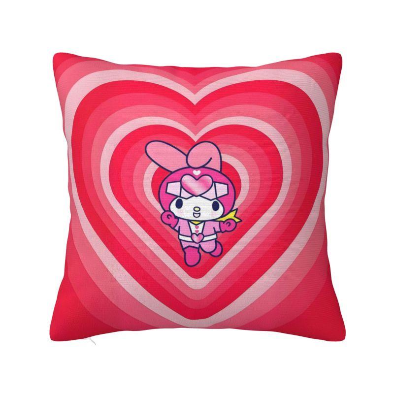 Custom Luxury Sanrio My Melody Anime Cushion Cover for Sofa Polyester Cartoon Cute Throw Pillow Case Bedroom Decoration