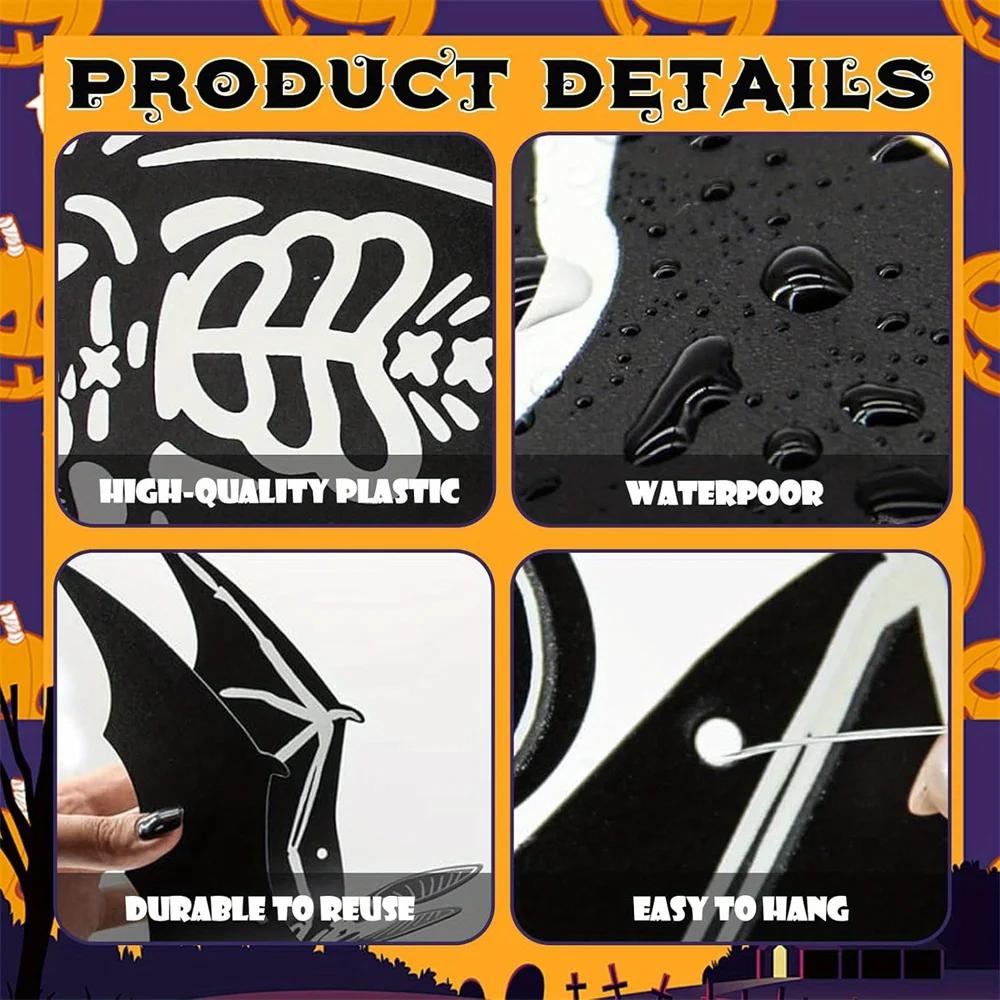 10/20/50pcs Halloween Hanging Glow-in-the-Dark Bats - 3D Glowing Green Plastic Decorations for Haunted House Parties