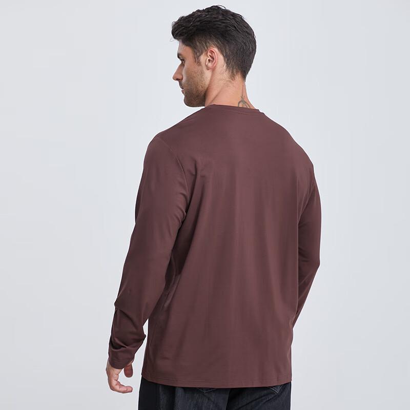 Dibinze Men's Plus Size Modal Cotton Long Sleeve T-Shirt